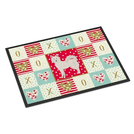 Carolines Treasures 24 x 36 in. Danish Spitz Love Indoor or Outdoor Mat CK5826JMAT